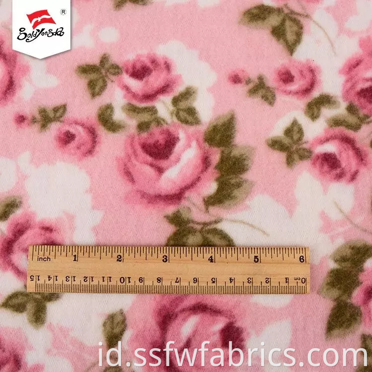 Flower Fleece Fabric Fall Winter